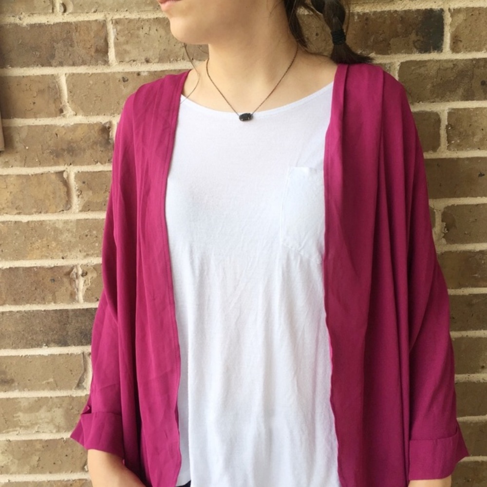 Soprano Purple Sheer Cardigan